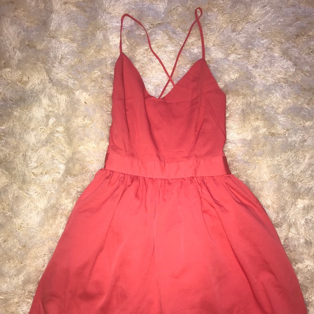 PINK BACKLESS MINI DRESS